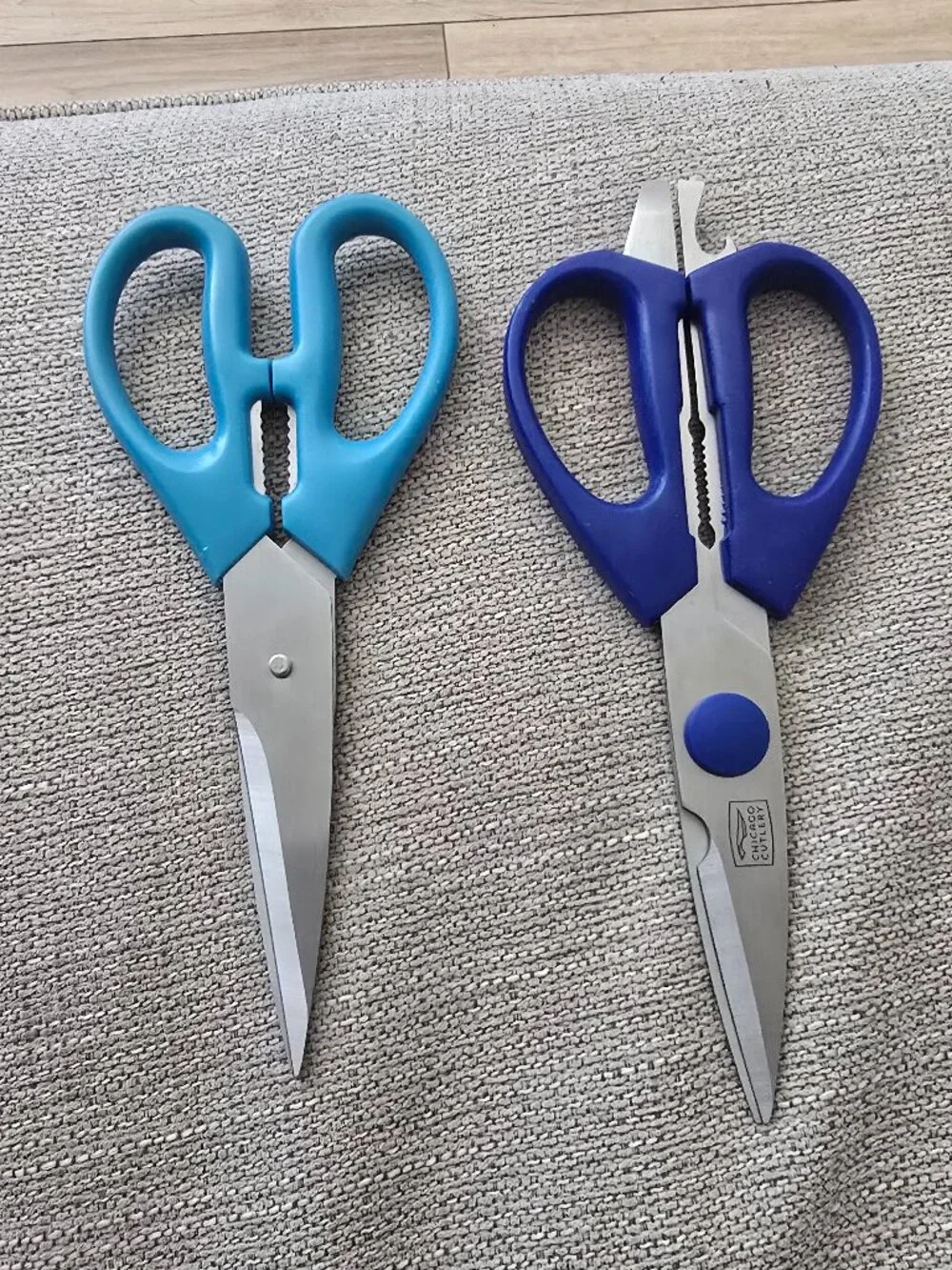 Chicago Cutlery 2-Pack Soft Grip Kitchen Scissors Shears With Bottle Opener EUC